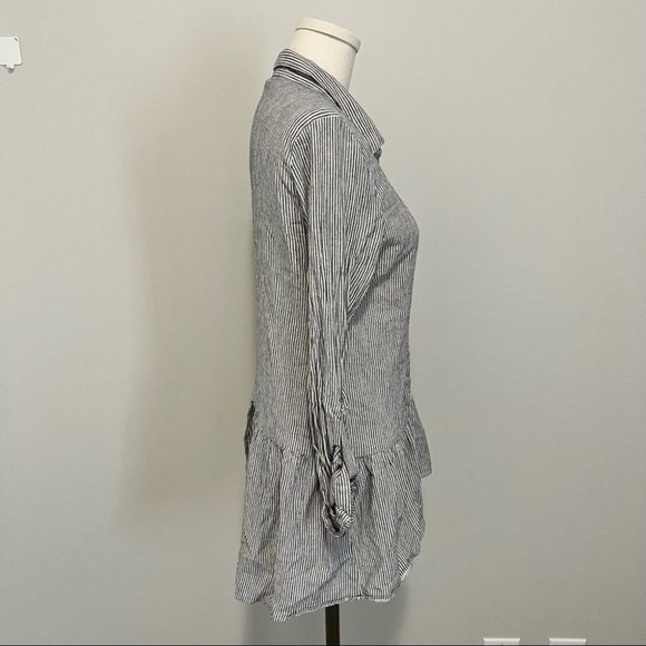 Anthropologie Sunday In Brooklyn Wiley Striped Button Down Cotton Blouse - Picture 7 of 11